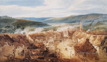Thomas Girtin Painting - Vill pintor acuarela paisaje Thomas Girtin